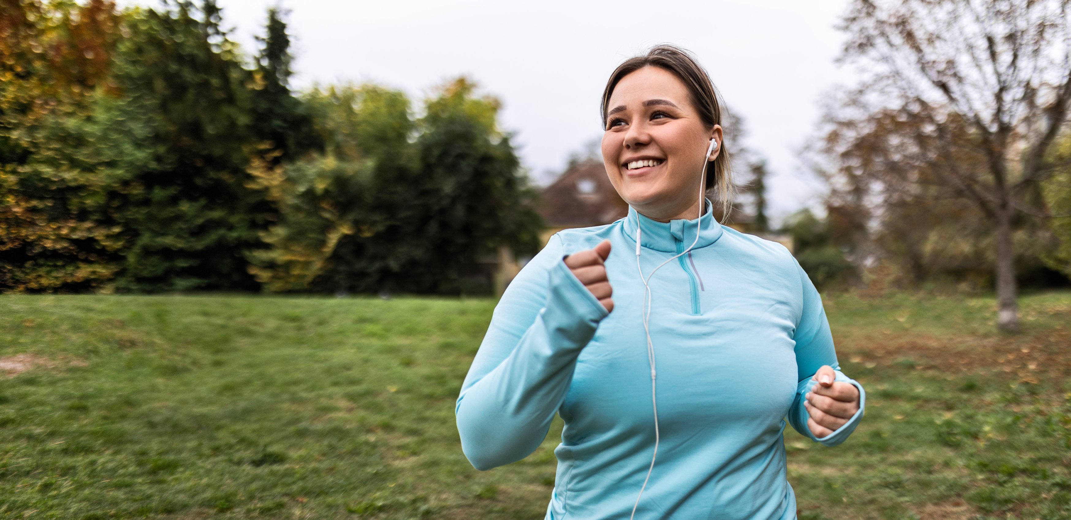 Woman running for weight loss